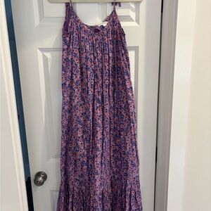 Floral Purple and Pink Maxi Dress